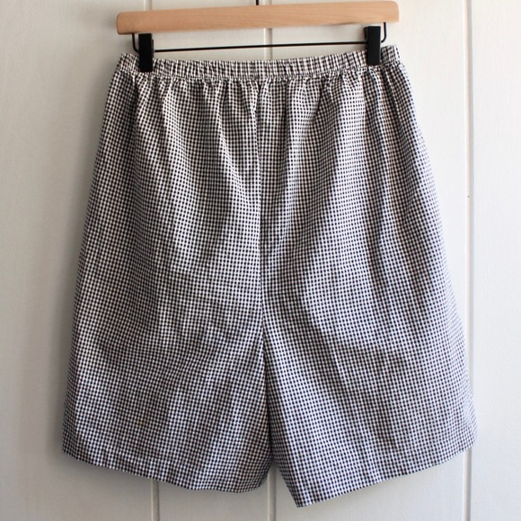 1990s Vintage Gingham Print High Waisted Shorts by Garnet Hill - Picture 5 of 7